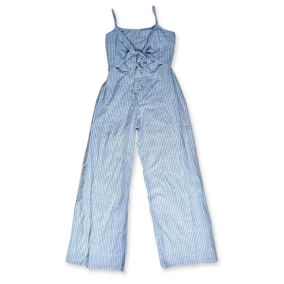 Forever 21 Blue and White Striped Jumpsuit - Picture 1 of 5